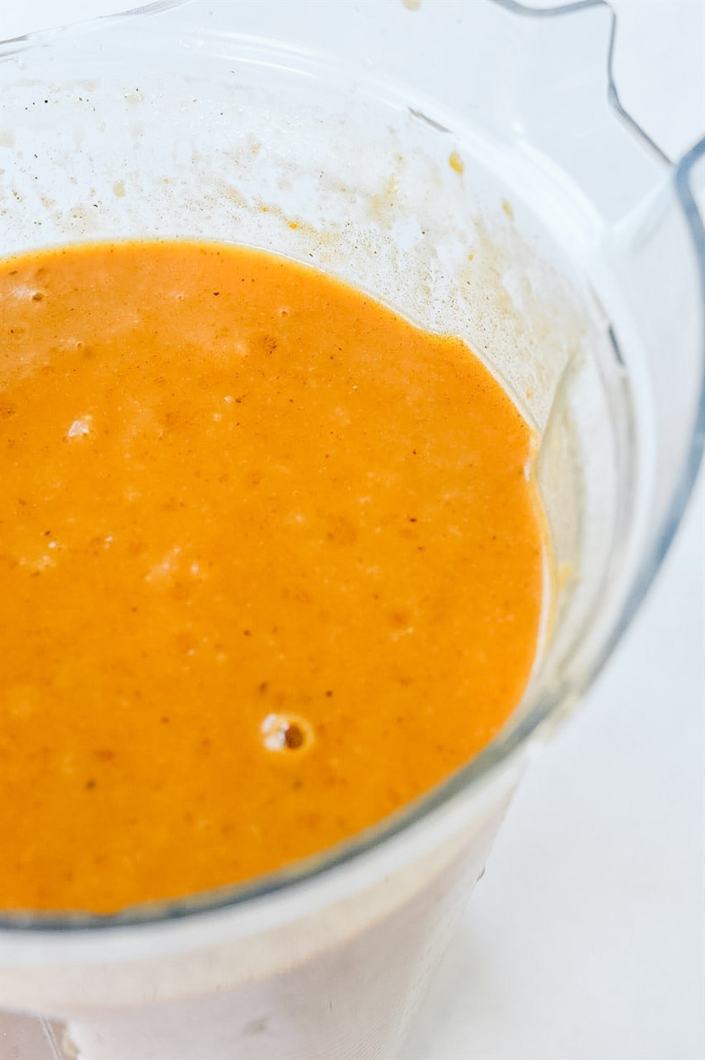 vegetable pumpkin soup in a blender