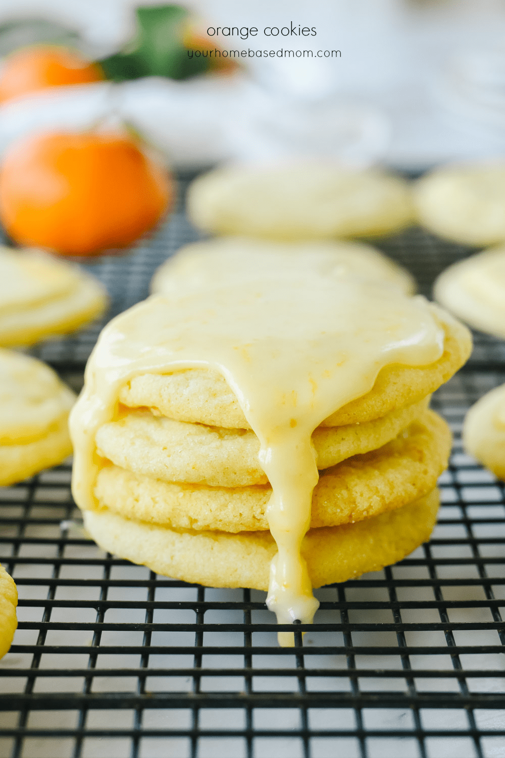 orange cookies with orange glaze