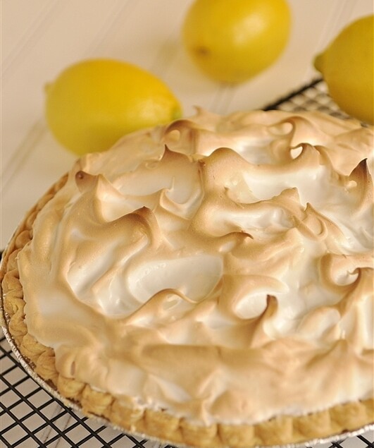 lemon meringue on a cooling rack
