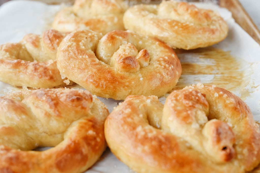pile of soft pretzels