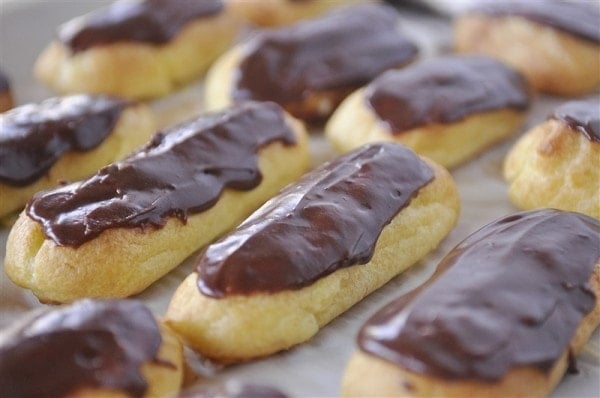 eclairs closeup