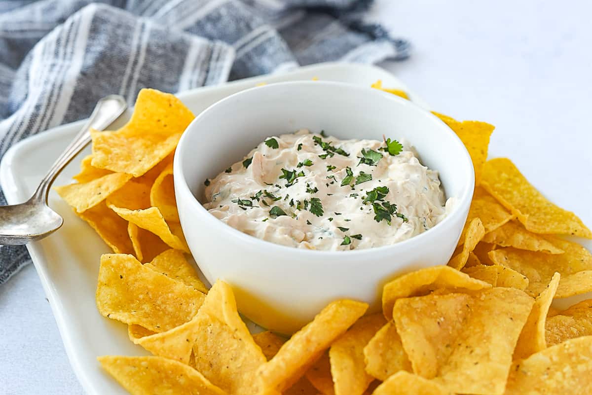 bowl of chips and dip