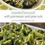 roasted broccoli with parmesan cheese and pine nuts