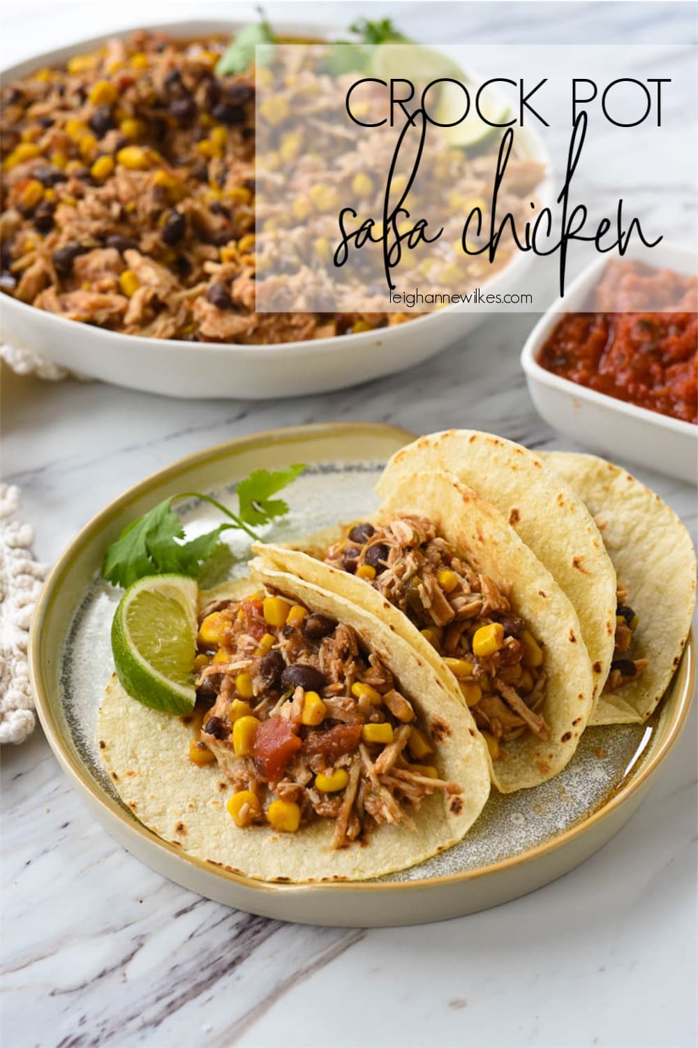 Slow Cooker Salsa Chicken | Leigh Anne Wilkes