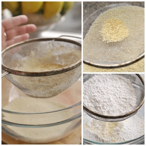 sifting flour