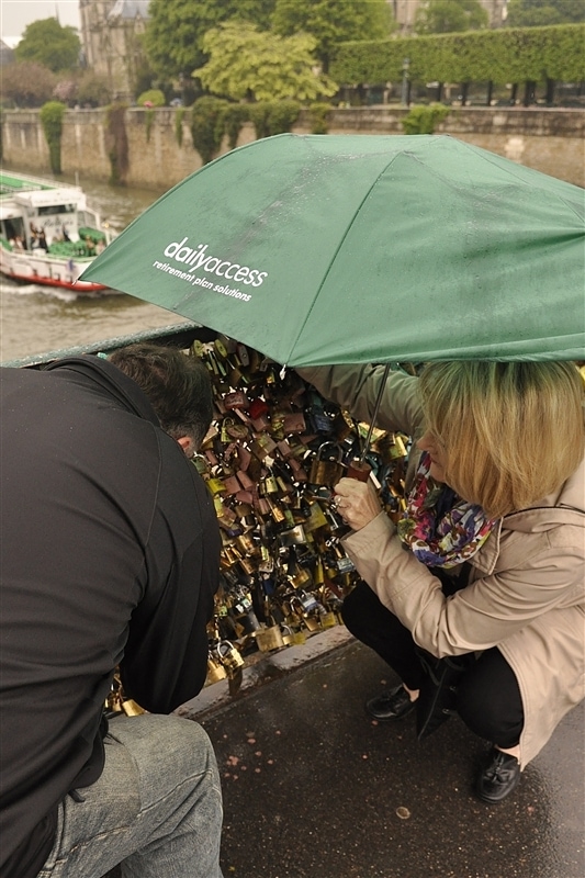 Love Lock Bridge in paris