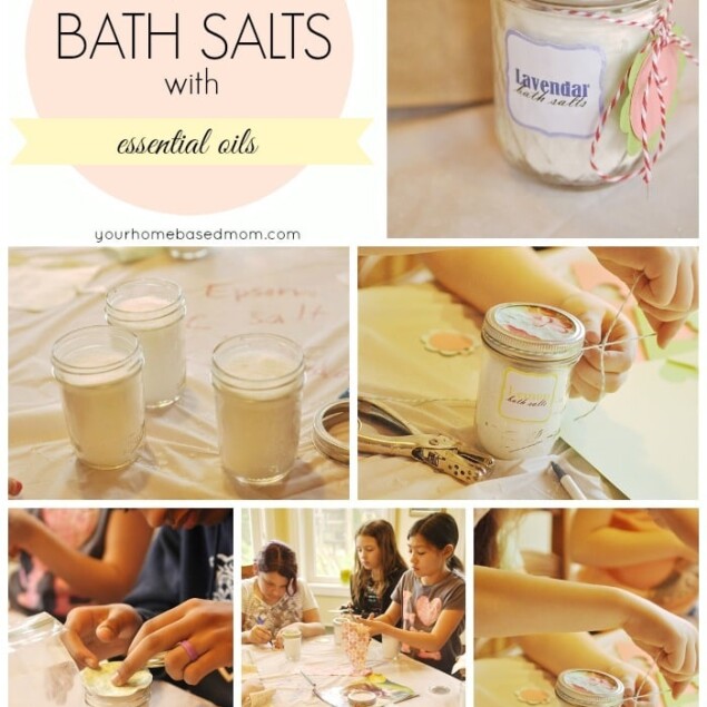 collage of making bath salts