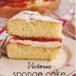 slice of victoria sponge cake