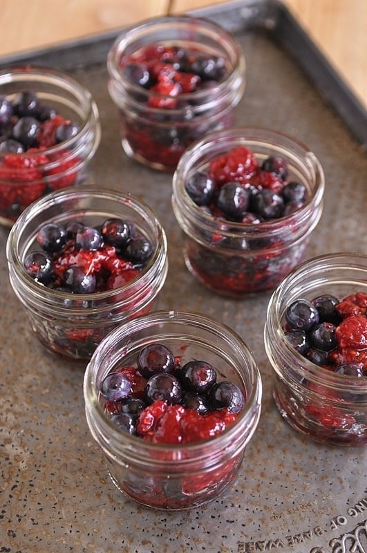 Making Berry Crisp