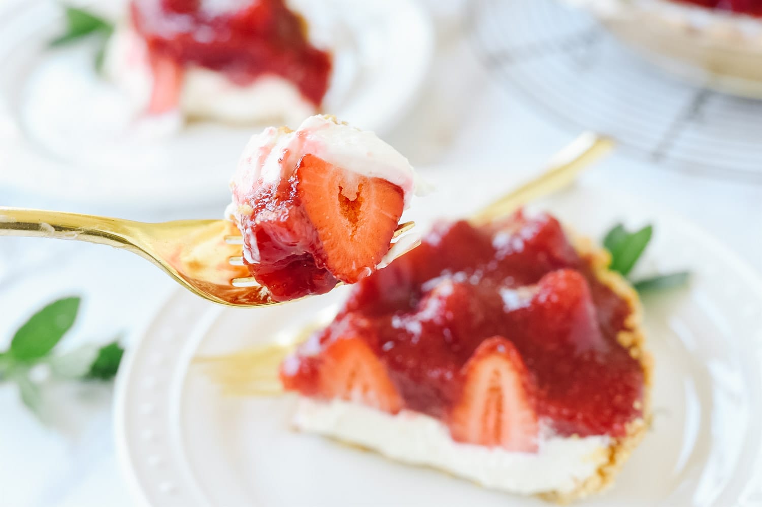 homemade strawberry cream pie