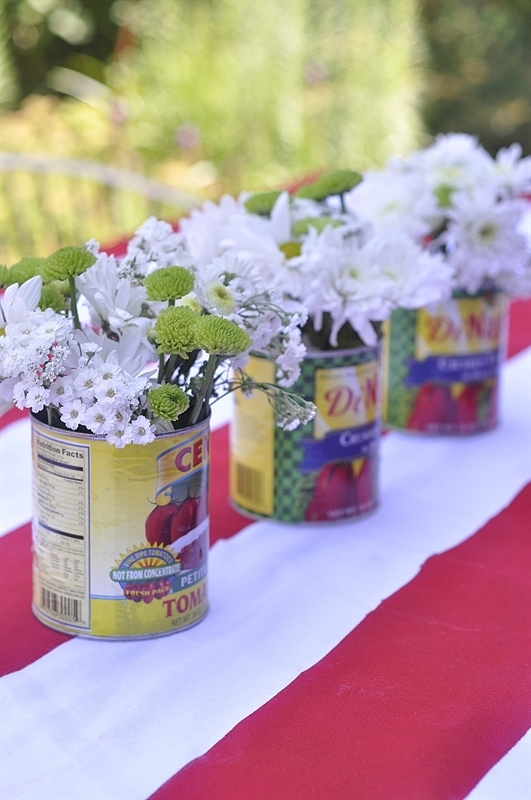 DIY Anthro Inspired Red and White Tablecloth