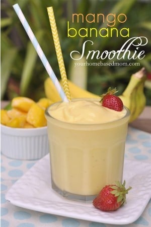 smoothie in a glass with a straw