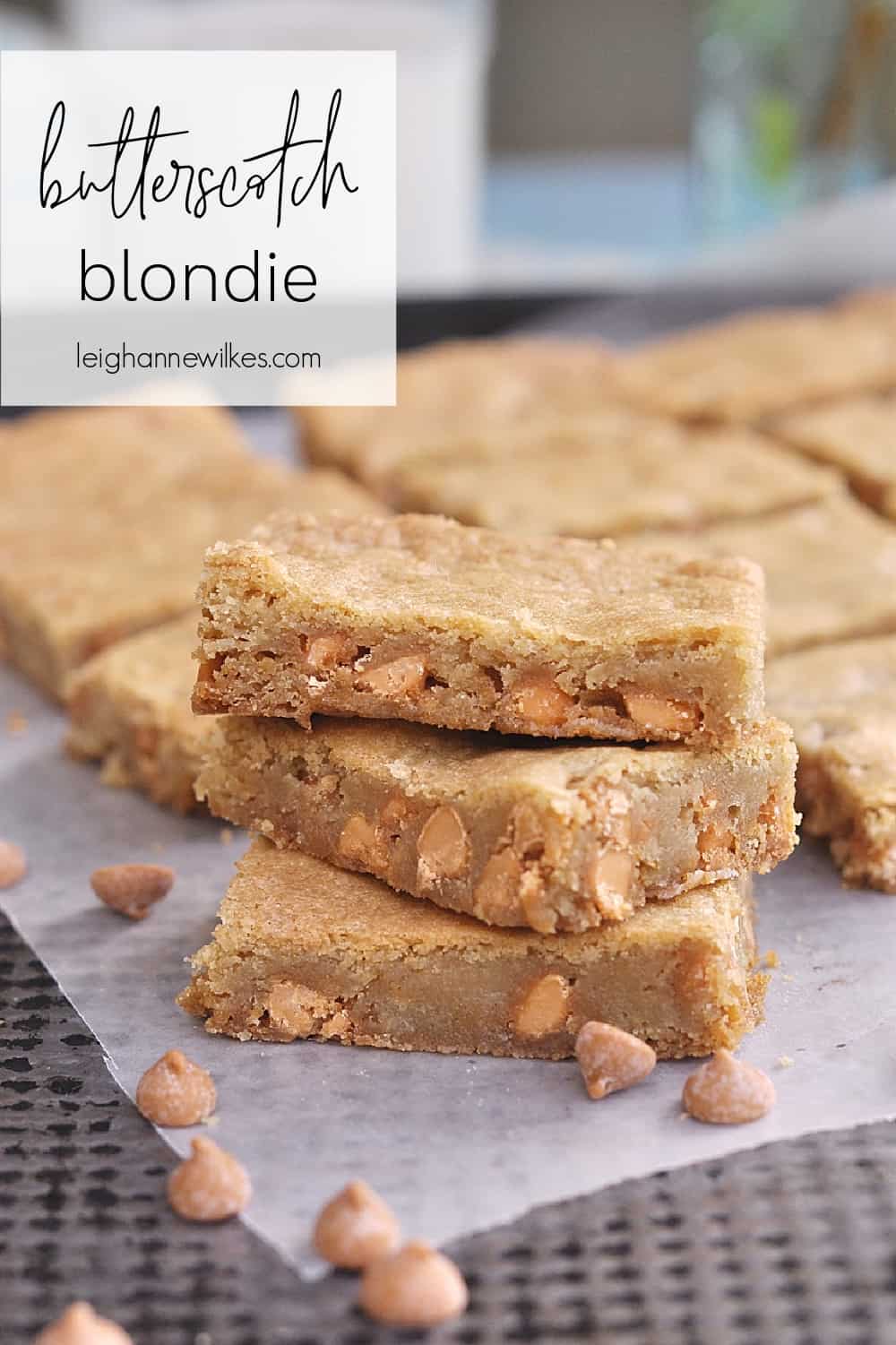 pile of butterscotch blondies