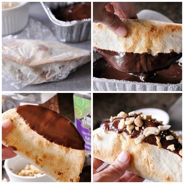 Chocolate Dipped Ice Cream Taco