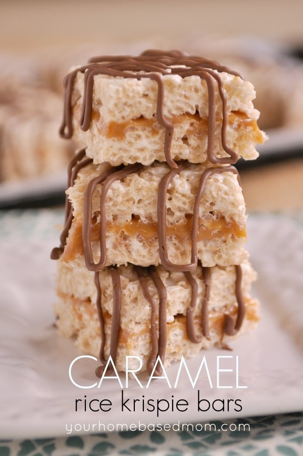 caramel rice krispie bars