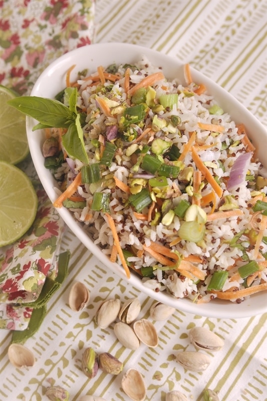 Coconut Lime Quinoa Rice Salad