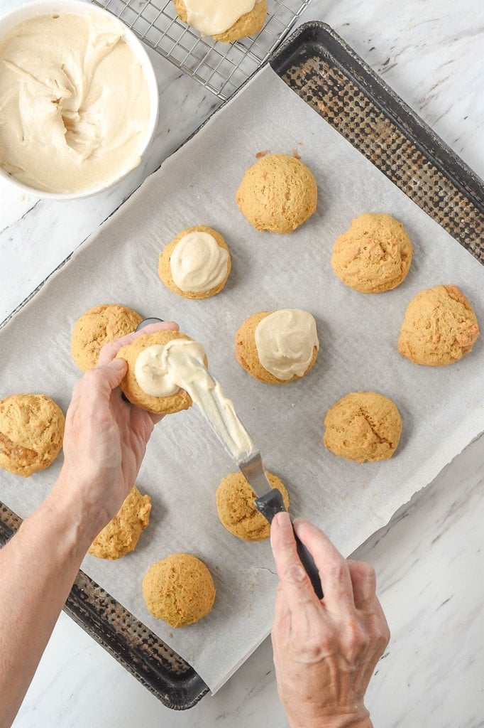 Frosting Pumpkin Cookies