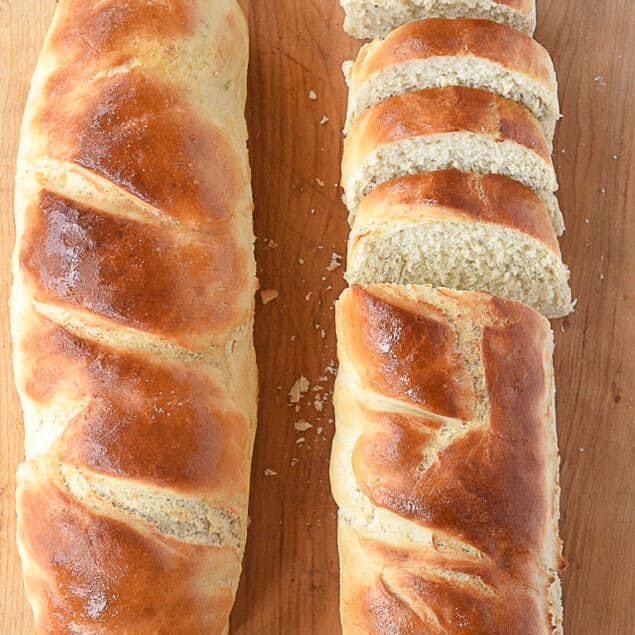 two loaves of french brfead