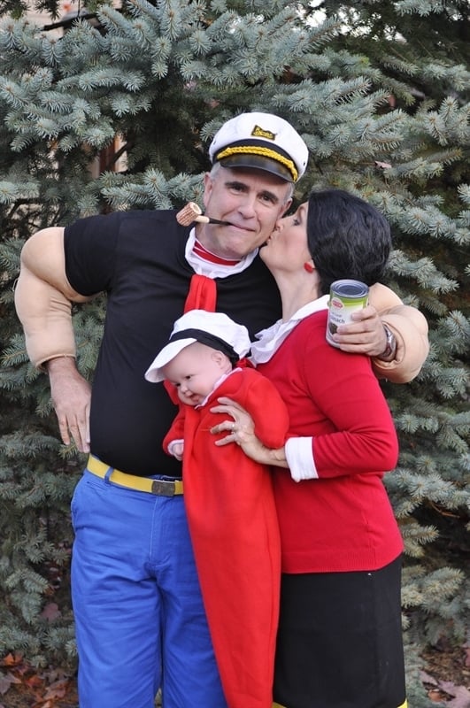 Popeye & Olive Oyl Couples Costume - Your Homebased Mom
