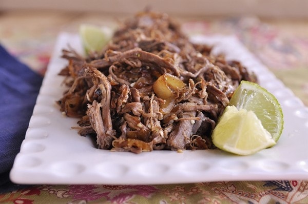 Slow Cooker Cuban Shredded Beef Tacos