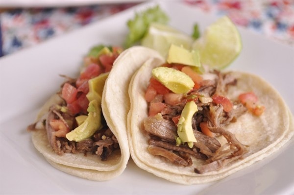 Slow Cooker Cuban Shredded Beef Tacos