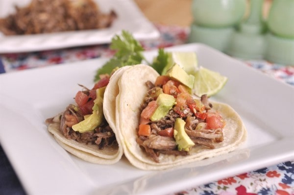 Slow Cooker Cuban Shredded Beef Tacos