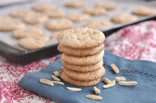 Italian Almond Cookies on a napkin