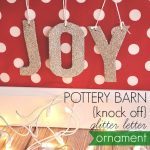 joy glitter ornaments