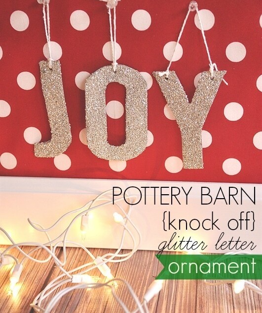 joy glitter ornaments