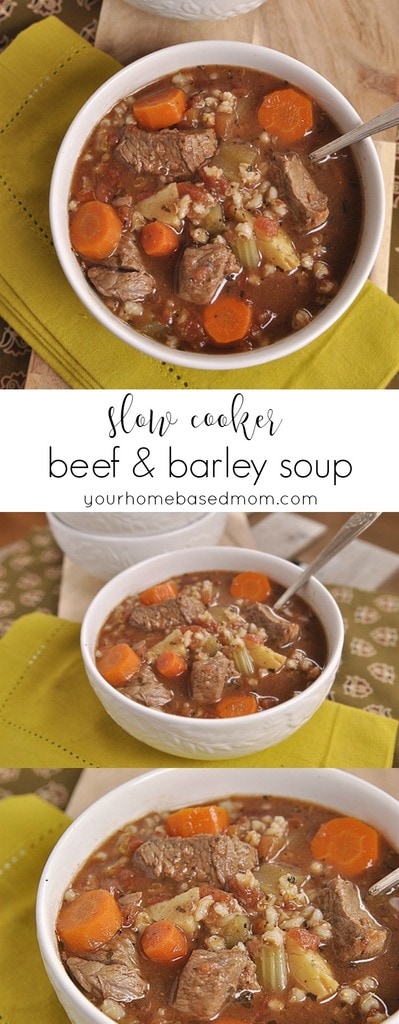 Slow Cooker Beef and Barley Soup | Your Homebased Mom