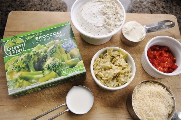 Brocooli and Artichoke Party Dip