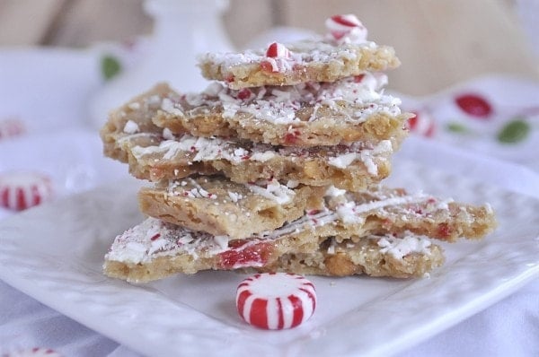 White Chocolate Peppermint Cookie Bark