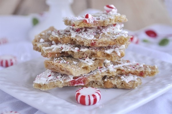 White Chocolate Peppermint Cookie Bark