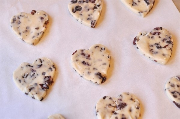 Dark Chocolate Cherry Shortbread Cookies