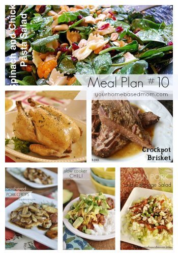What's for Dinner}Meal Plan #10 - Your Homebased Mom