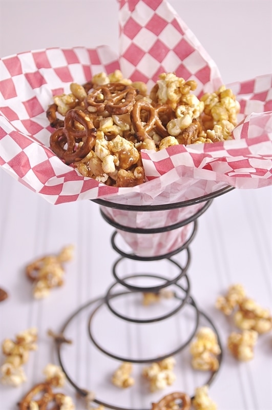 Nutty Popcorn Snack Mix