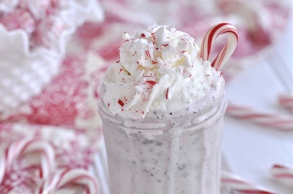 peppermint milkshake with whipped cream