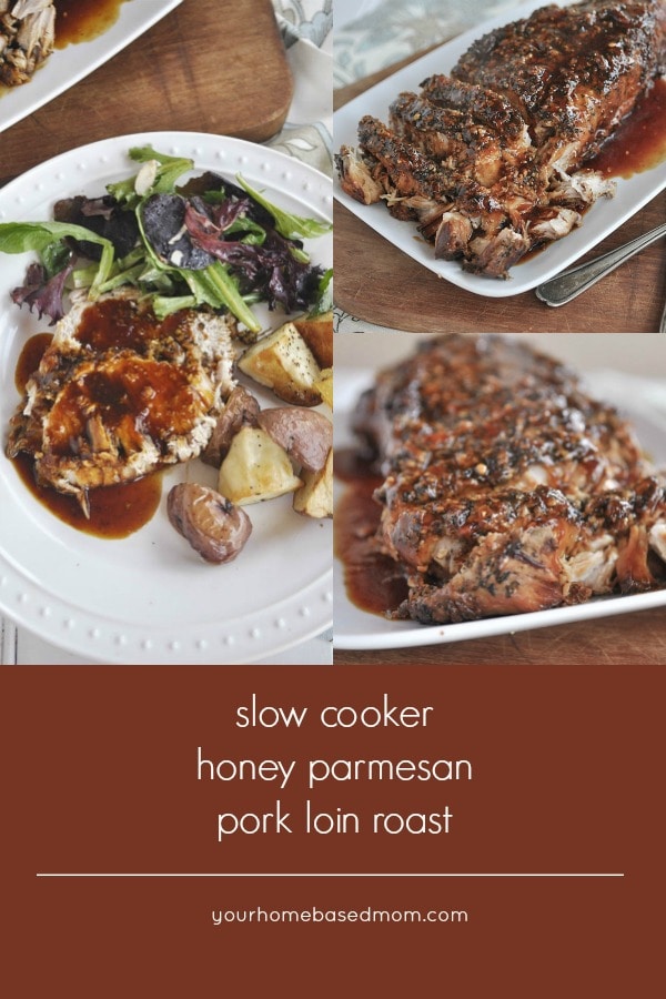 This slow cooker honey parmesan pork loin roast is one of the most pinned recipes on my site. It's amazing and will quickly become a family favorite!