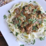 chicken paprikash over noodles