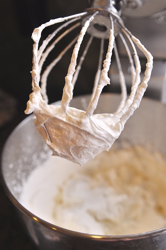 whipped cream on beater
