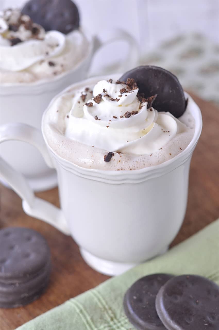 white mug of hot chocolate