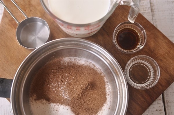 Thin MInt Hot Chocolate Ingredients