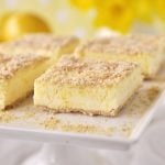 squares of frozen lemon dessert