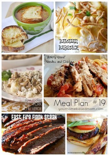 What's for Dinner}Meal Plan #19 - Your Homebased Mom