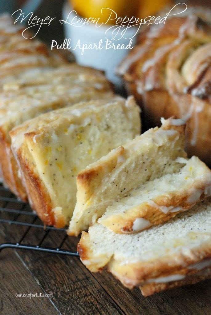 Meyer Lemon Poppy Seed Pull Apart Bread