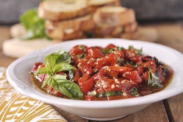 Roasted Red Pepper Bruschetta