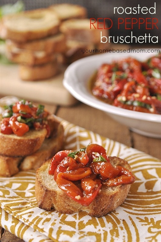 Roasted Red Pepper Bruschetta