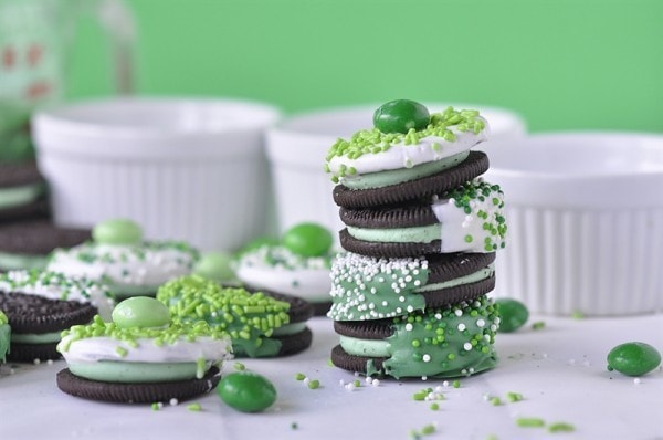 dipped oreos for st patricks day