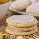 stack of lemon drop cookies