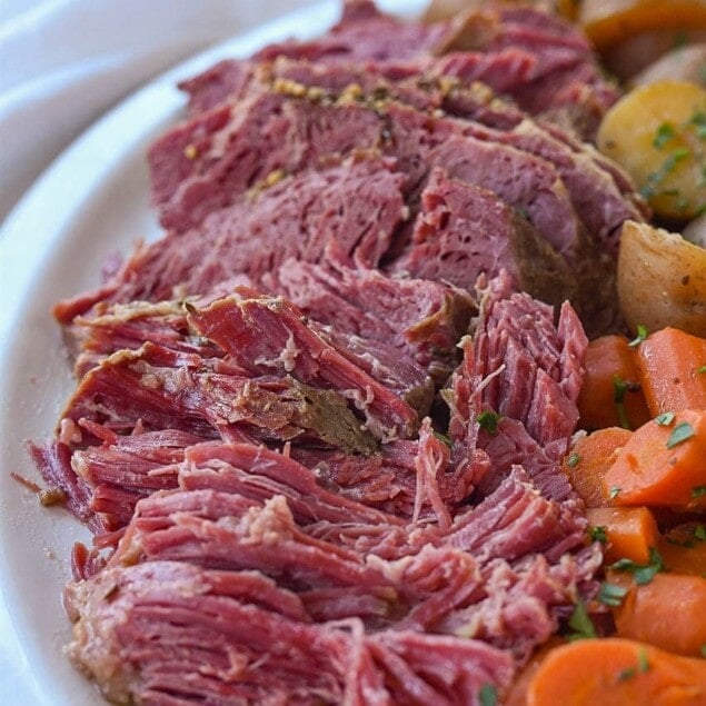 corned beef on a plate